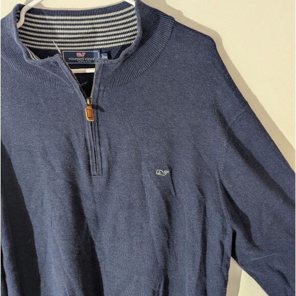 Vineyard Vines Navy Half-Zip Sweater Men's Size XXL - Picture 2 of 6
